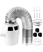 Upgraded3 In 1 Indoor Dryer Vent Kit For Electric Dryer With 4 Inch By 10 Feet Proflex Ducting Hose For Electric Clothes Dryer