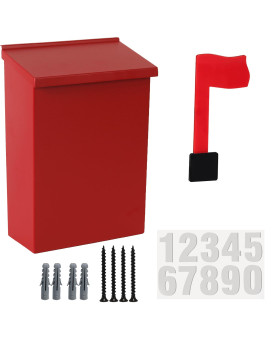 Tongass Wall Mount Mailbox Mailboxes For Outside Wall Mount Sleek Design And Durable Construction In Red Finish Ideal Mailbo