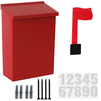 Tongass Wall Mount Mailbox Mailboxes For Outside Wall Mount Sleek Design And Durable Construction In Red Finish Ideal Mailbo