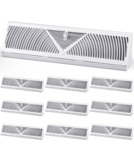 Yaocom 10 Pcs 18 Inch Baseboard Register Duct Opening Size Vent Covers For Home Floor Wall Baseboard Vent Covers Supply Floor