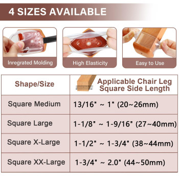 Chair Leg Floor Protectors Square Chair Leg Protectors For Hardwood Floors Silicone Caps Felt Strengthen Bottom Protection Non S