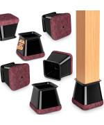 Chair Leg Floor Protectors Square Chair Leg Protectors For Hardwood Floors Silicone Caps Felt Strengthen Bottom Protection Non S