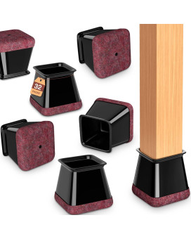 Chair Leg Floor Protectors Square Chair Leg Protectors For Hardwood Floors Silicone Caps Felt Strengthen Bottom Protection Non S