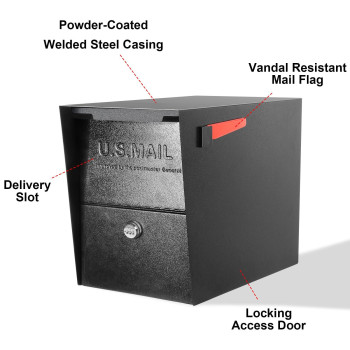 Hykolity Locking Mailbox Curbside Security Mailbox With Combination Lock Post Mount Lockable Mailbox With Reflective Numbers