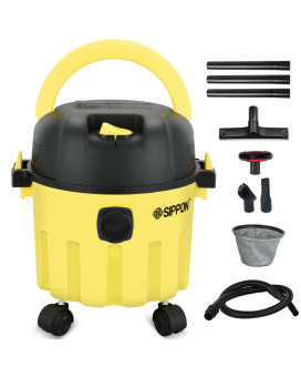 Sippon Wetdry Vacuum 3In1 Portable Shop Vacuum Cleaner With 2 Peak Hp Power Suction Lightweight Wet Dry Vacuum With Blower