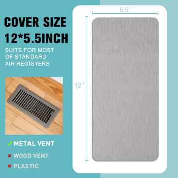 6 Pack Magnetic Vent Covers 55X12 Magnet Cover For Home Floor Wall Ceiling Rv Registers Air Vent Decoration Covers Magneti