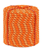 Double Braid Arborist Rope Orange12 In X 200 Ft Arborist Rigging Polyester Rope 48 Strand Rope Swing For Tree Bull Rope For