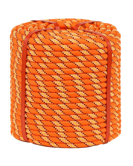 Double Braid Arborist Rope Orange12 In X 200 Ft Arborist Rigging Polyester Rope 48 Strand Rope Swing For Tree Bull Rope For