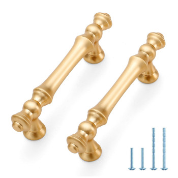 Joy Decor 10 Pack 3 Inch Brushed Brass Kitchen Cabinet Handles Zinc Gold Kitchen Cabinet Pulls Kitchen Cabinet Hardware For Dr