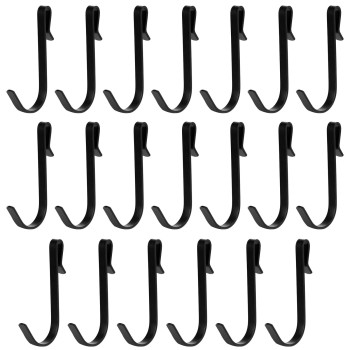 Kalione 20 Pcs J Shaped Hook Snap On Hook Stainless Steel Hanger Clipon Hook Wire Rack Hook Hanging Sink Grid Hook For Kitchen