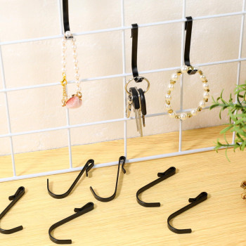 Kalione 20 Pcs J Shaped Hook Snap On Hook Stainless Steel Hanger Clipon Hook Wire Rack Hook Hanging Sink Grid Hook For Kitchen