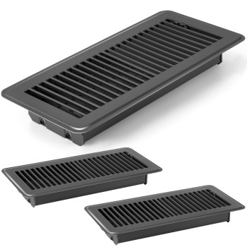 Retisee 4X12 Inches Floor Vent Covers Heavy Duty Floor Register Easy Installation Metal Heat Vent Covers With Rust Proof Finish