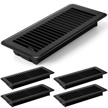 Retisee 4X12 Inches Floor Vent Covers Heavy Duty Floor Register Easy Installation Metal Heat Vent Covers With Rust Proof Finish