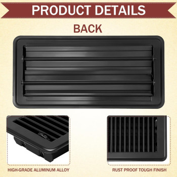 Retisee 4X12 Inches Floor Vent Covers Heavy Duty Floor Register Easy Installation Metal Heat Vent Covers With Rust Proof Finish