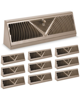 Yaocom 10 Pcs 18 Inch Baseboard Register Duct Opening Size Vent Covers For Home Floor Wall Baseboard Vent Covers Supply Floor