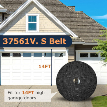 37561Vs Garage Door Opener Belt For 14 Ft High Garage Door Compatible With Genie Silentmax 1000 Silentmax 1200 Intellig 1000