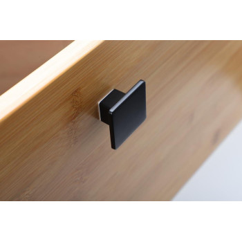 Viborg Highend Deluxe Square Cabinets Knobs And Pulls 6Pack Matte Black Finish Drawer Knobs And Pulls Modern Dresser Cupboar