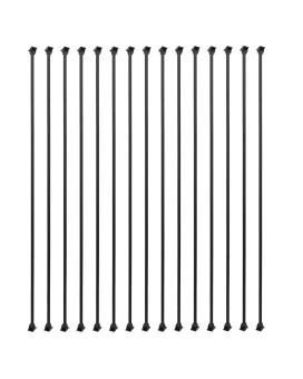 Sidasu 15 Pack Iron Balusters Square Hollow Stair Spindles 12 Metal Balusters With Iron Baluster Swivel Shoes For Staircase