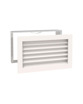 Worth Home Products 24 Wide X14 High Decorative Ac Return Grille For Walls Only Wooden Louvered Design Paintable Vent Cove