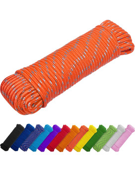 Teceum Rope 90 Feet X 14 Inch 7Mm Orange Gray Strong Allpurpose Utility Rope Camping Crafting Flag Pole Indoor