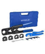 Efield Pex Crimping Tool Full Size Kit 38 Inch 12 Inch 58 Inch 34 Inch And 1 Inch For Pex Copper Crimp Rings With Pex