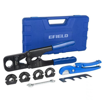 Efield Pex Crimping Tool Full Size Kit 38 Inch 12 Inch 58 Inch 34 Inch And 1 Inch For Pex Copper Crimp Rings With Pex