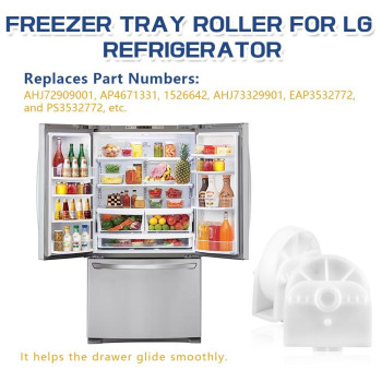 Upgraded Ahj72909001 Refrigerator Freezer Drawer Roller For Lgkenmore Refrigerators Freezer Tray Roller Replaces Ahj7332990