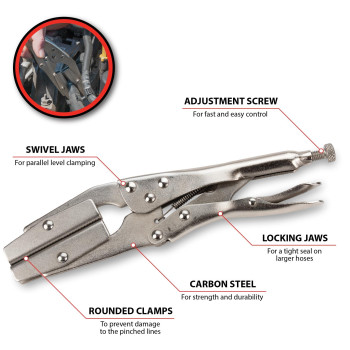 Performance Tool W83208 10 Hose Pinchoff Locking Pliers