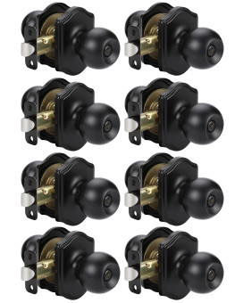 Goldenwarm Matte Black Door Knobs Interior Black Interior Door Knobs Classic Decorative Interior Privacy Bedroom Black Door Kn