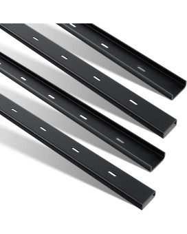 Blulu 4 Pcs 32 C Channel Steel Support Metal Support Bracing Hidden C Bracket For Table Top Live Edge Slab Woodworking Black