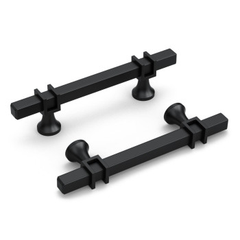 Goldenwarm 10 Pack Black Cabinet Pulls Cabinet Handles Matte Black Drawer Pulls Square Dresser Handles Black Handles And Pulls