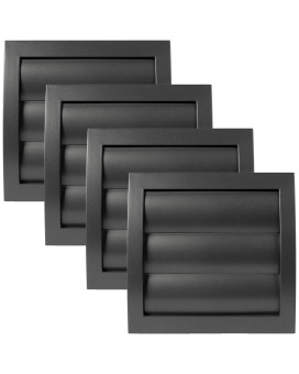 Vent Systems 4 Inch Anthracite Air Vent Cover Pack Of 4 Dryer Vents And Bathroom Exhaust Vent Pipe Louvered Outdoor Dryer V