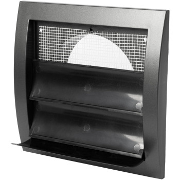 Vent Systems 4 Inch Anthracite Air Vent Cover Dryer Vents And Bathroom Exhaust Vent Pipe Louvered Outdoor Dryer Vent Cover O