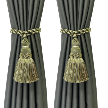 Fenghuangwu 2 Pack Curtain Tie Backs Rope Tassels For Curtains Drape Tiebacks Handmade Outdoor Home And Outdoor Decorative Mix