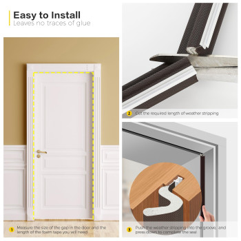 Weather Stripping Door Seal Strip Soundproof Q Foam Weather Stripping For Door Frame Exterior Door Weather Stripping For Large