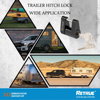 Retrue Trailer Tongue Coupler Lock Trailer Hitch Lock Dia 14 Inch 34 Inch Span For Tow Boat Rv Truck Cars Coupler Pack Of