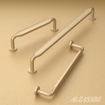 Alzassbg 10 Pack Brushed Gold Cabinet Handles 5 Inch128Mm Hole Centers Arch Modern Cabinet Pulls Kitchen Cabinets Hardware Fo