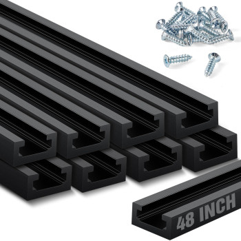 Zonon 8 Pack T Track For Woodworking With Screws Aluminum T Track Double Cut Profile Universal T Tracks With Predrilled Mounting