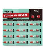 Cyafixed Super Glue Gel Allpurpose Superglue Cyanoacrylate Instant Adhesive For Plastic Wood Metal Repair Twelve 3 Gram