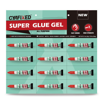 Cyafixed Super Glue Gel Allpurpose Superglue Cyanoacrylate Instant Adhesive For Plastic Wood Metal Repair Twelve 3 Gram