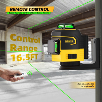 Ikovwuk Laser Level With Tripod 2X360 Selfleveling Green Cross Line 8 Lines Laser Level Tool With Rechargeable Battery Type