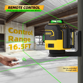 Ikovwuk Laser Level With Tripod Laser Level 3X360 Self Leveling 12 Green Line Rechargeable Battery 2 X 3000 Mah Typec Charg