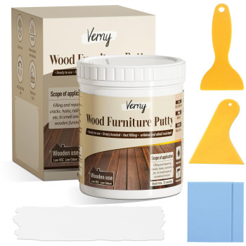 Verny Wood Filler Wood Putty For Repairing Wood Scratches Water Resistant Carrying Tool Easy To Use Quick Drying Wood Filler