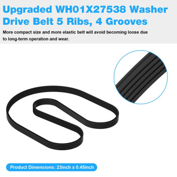 Wh01X27538 Washer Motor Drive Belt Replacement Ge Hotpoint Clothes Washing Machine Parts Ps12299369 Ap6328256