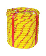 Climbing Rope 12 In X 150 Ft Yellow Bull Rope Polyester Braided Arborist Rope 12 Inch 48 Strands 150Ft For Tree Pulling Nautic