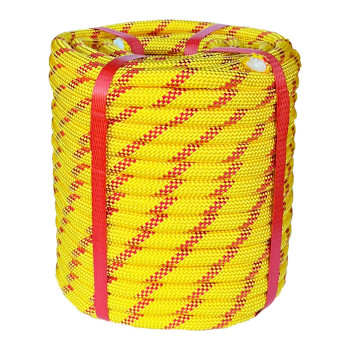 Climbing Rope 12 In X 150 Ft Yellow Bull Rope Polyester Braided Arborist Rope 12 Inch 48 Strands 150Ft For Tree Pulling Nautic