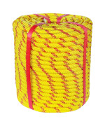 Climbing Rope 12 In X 200 Ft Yellow Bull Rope Polyester Braided Arborist Rope 12 Inch 48 Strands 200Ft For Tree Pulling Nautic