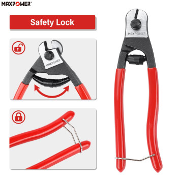 Maxpower Wire Cutter 8Inch Wire Rope Cutters For Steel Wire Wire Seals Aircraft Bicycle Cable Cable Cutter Cuts Up To 64