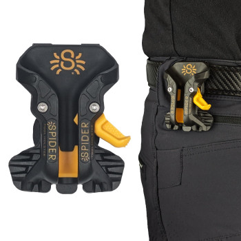 Spider Pro Tool Holster Upgraded Self Locking Quick Draw Universal Tool Holder With Ambidextrous Thumb Lock Clips Onto Any