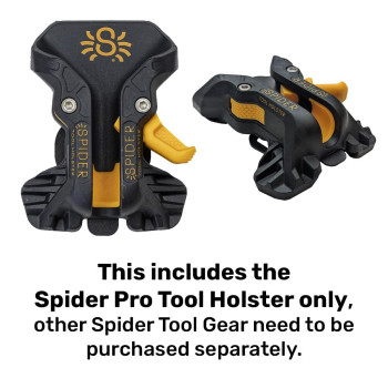 Spider Pro Tool Holster Upgraded Self Locking Quick Draw Universal Tool Holder With Ambidextrous Thumb Lock Clips Onto Any